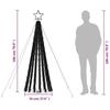 VidaXL LED Christmas Tree 275 LEDs Cool White 180 Cm, Christmas Decoration, LED Light, Outdoor Christmas Light, Cone 358065