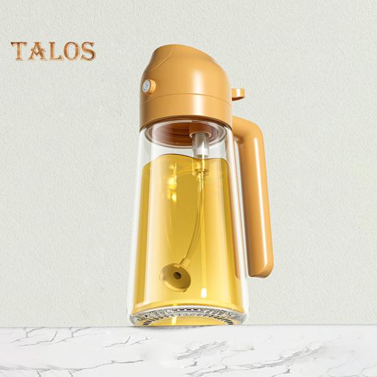 Oil Sprayer for Cooking 2 In 1 Oil Dispenser 500ml/17oz Glass Spray Bottle with Pourer Reusable Food-Grade Oil Sprayer for Kitchen Salad Frying BBQ