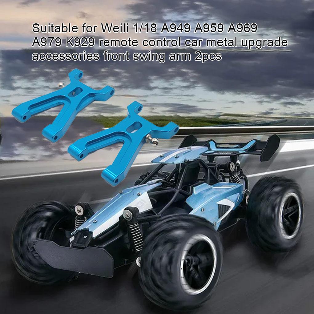 2 Pieces Remote Control Car Front Swing Arms Steering Gear Metal DIY Repair Tools Reinforcement Replacement for A949 A959