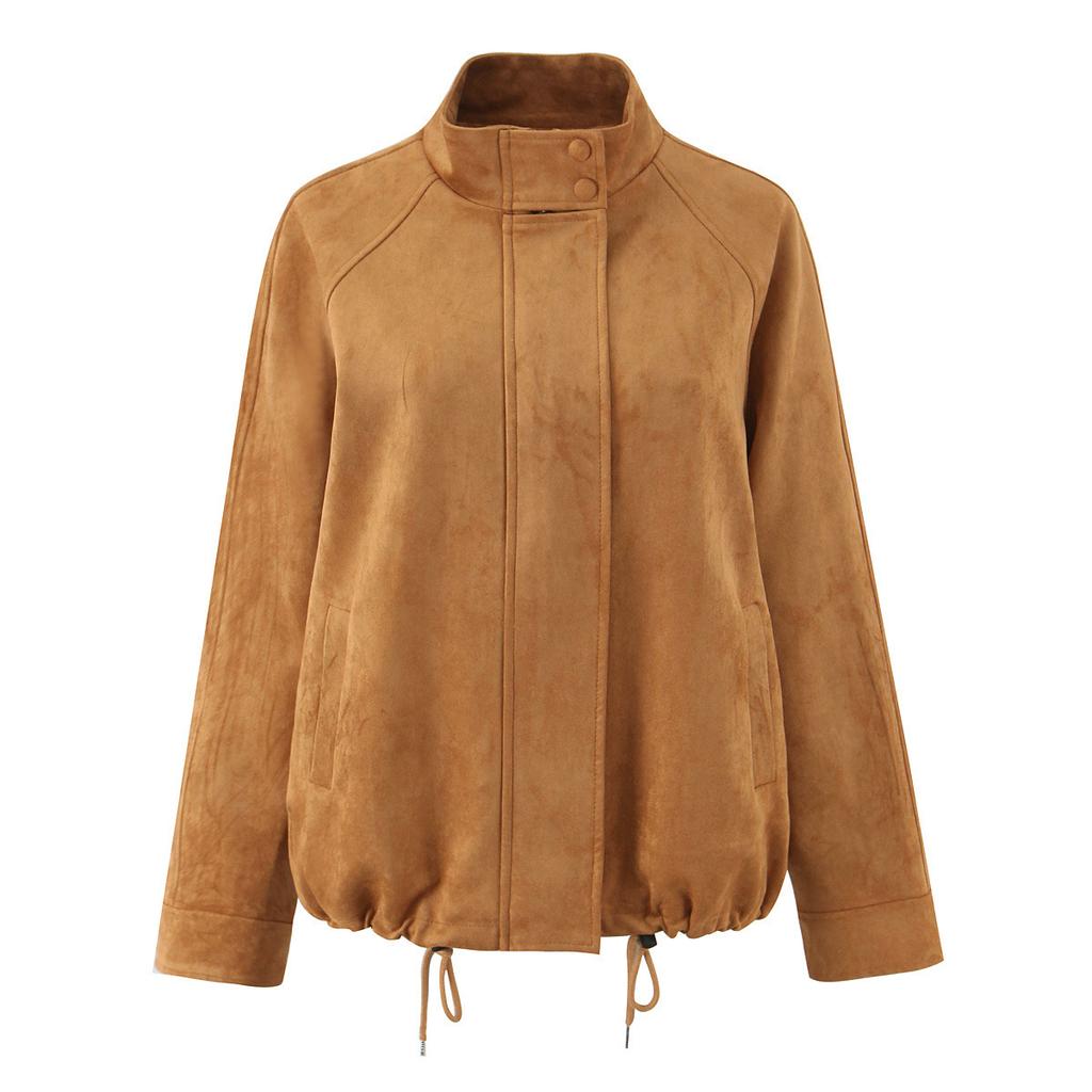European and American style, new women's fashionable, casual and versatile, vintage suede jacket