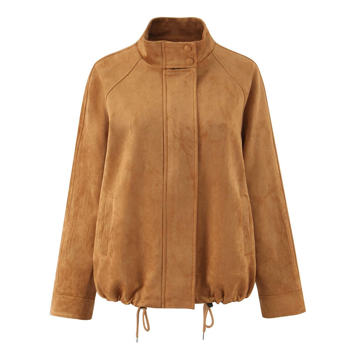European and American style, new women s fashionable, casual and versatile, vintage suede jacket S