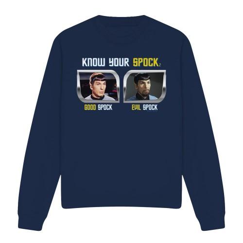 STAR TREK Unisex Adult Know Your Spock Sweatshirt