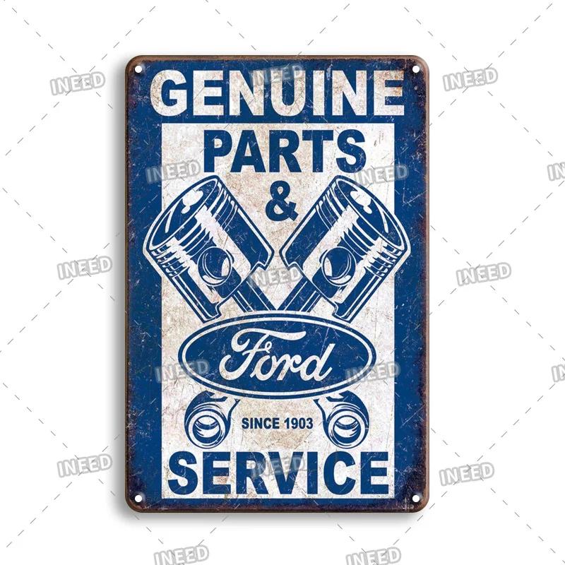 Retro Ford Mustang Metal Tin Sign Vintage Car Brand Wall Stickers Garage Decoration Man Cave House Wall Sign 8x12 Inch