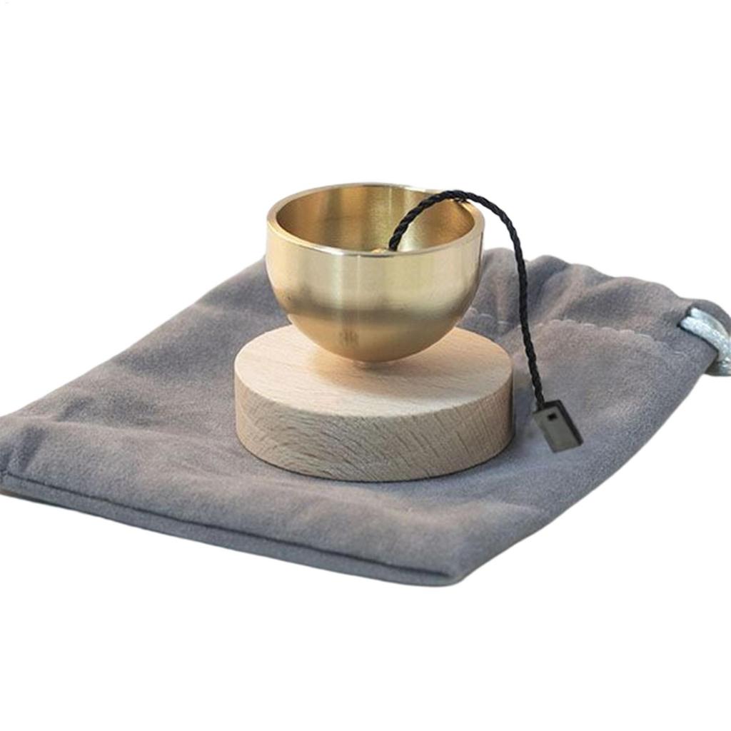 Singing Bowl with Wooden Base Sound Healing Meditation Bowl for Relaxation Yoga Mindfulness, Home Studio Bedroom Decor