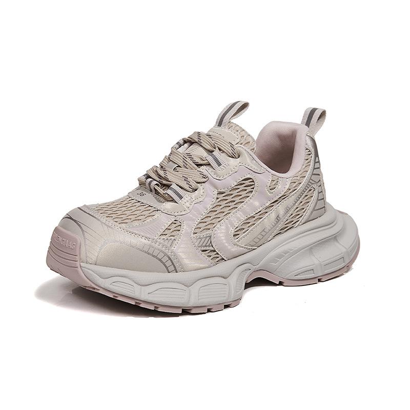 

Новые папины кроссовки для женщин Модные спортивные одинарные кроссовки на толстой подошве 40 розовый