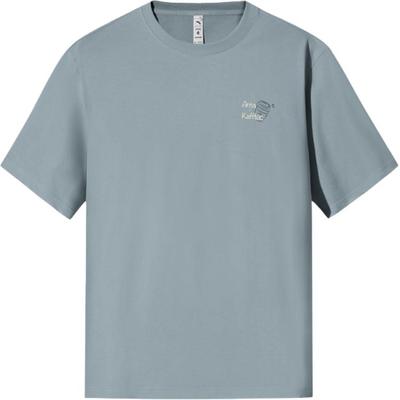 Bequemes Einfaches Buchstabenmuster Vielseitiges Lockeres Rundhals-Pullover Kurzarm-T-Shirt Herren Oberteile Himmelblau 152537137-5