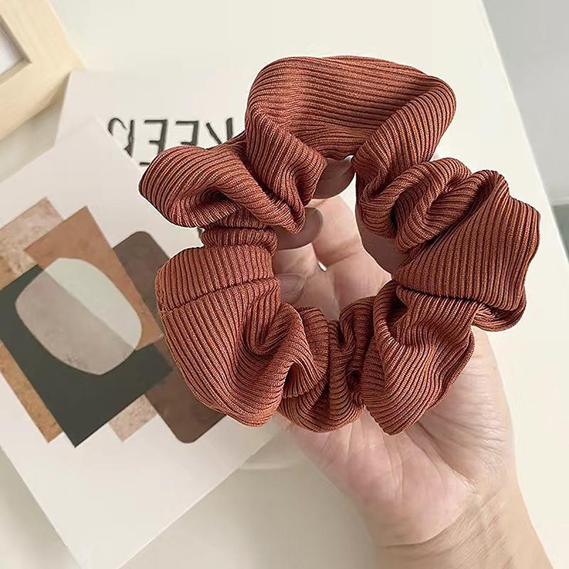 Knitted Hair Scrunchie Headband For Women Solid Color Velvet Elastic Hair Bands Rings Girls Hair Accessories Headwear