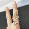 Lanzhihai Women's Diamond Peacock Fashion Ring