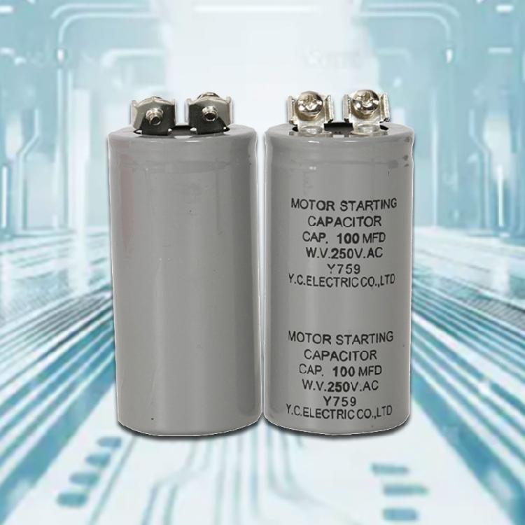 CD60 125V/250V 50UF-1200UF Motor Start Capacitor for Air Conditioning Units and Fans High Temperature Resistance