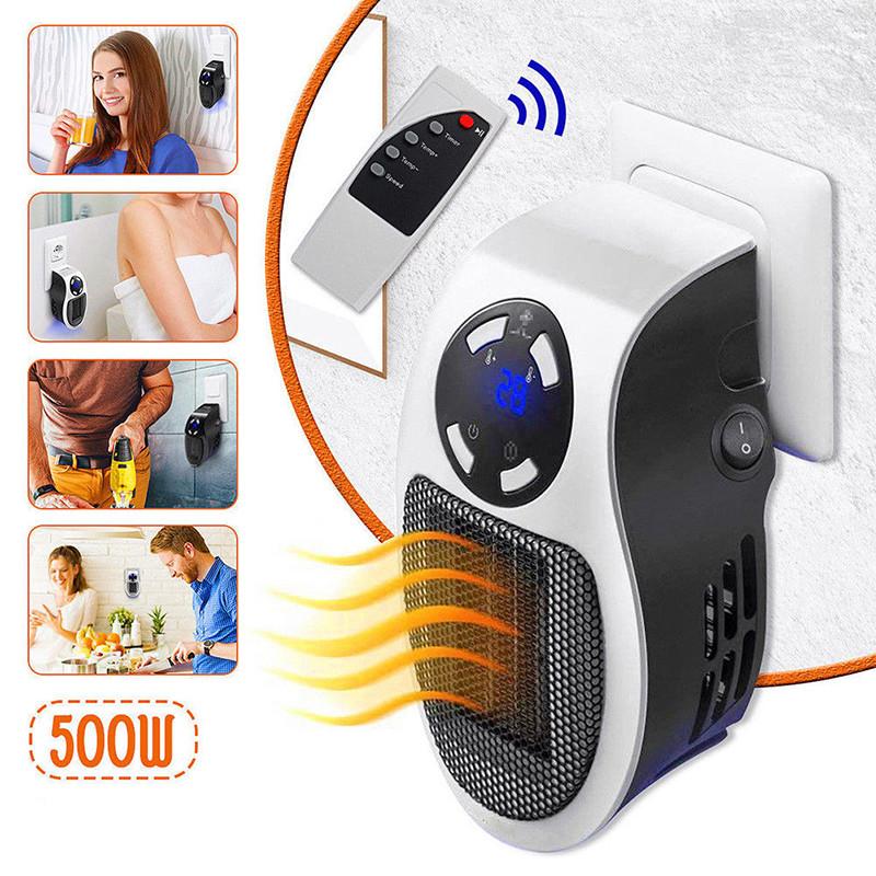 Handy Heater Compact Electric Space Heater With Remote Control Ideal For Home Office