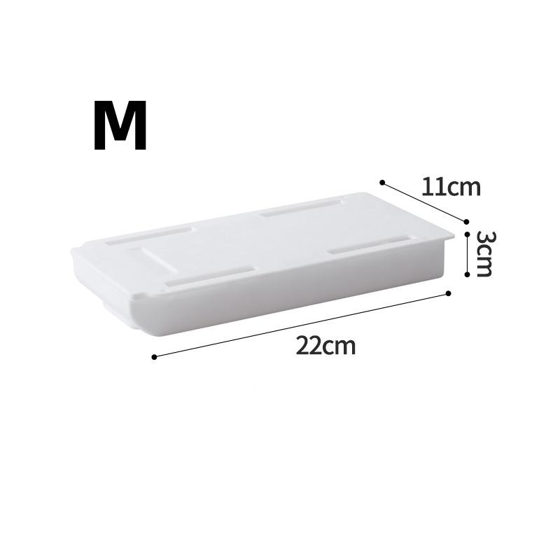 Under-Desk Storage Box With Drawer Punch Free Under Table Storage Drawer Makeup Brush Organizer Office Stationery Storage Box
