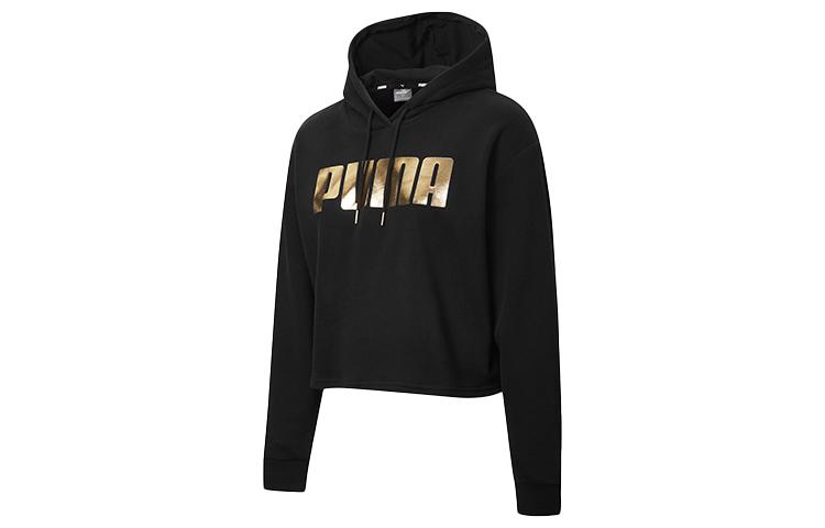 PUMA Толстовки Женские Черные С Капюшоном Умеренный Обычный 586356-01 L