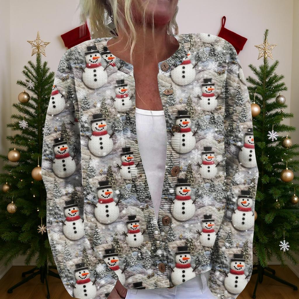 Women'S Christmas Sweater Cute Fun Christmas Sweater Fall And Winter Long Sleeve Knitted Sweater