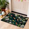 1Pcs Anti Fatigue Kitchen Rugs Koi Fish Clear Pond Print Waterproof Non Slip Thick Cushioned Mat