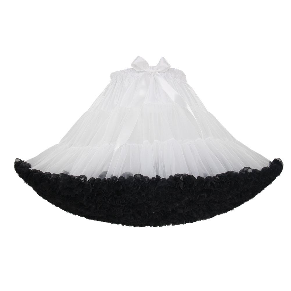 Weißer Erwachsenen Mesh Puffrock - Super Puffiger Halbkörper-Kostüm-Petticoat