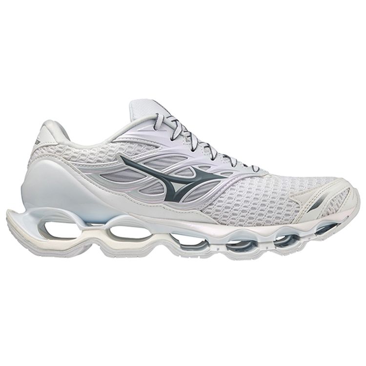 Mizuno Prophecy 11 Trend Fabric Leather Durable Breathable Rebound Low Top Training Running Shoes Unisex Sneaker White Gray J1GC224952