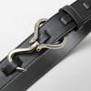 Grabella Black Nickel Hook Buckle Faux Leather Belt Men's GL-012 (One Piece)