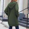 Women's Fashionable Loose-fitting Long-sleeved Casual Jacket With Zipper Hoodie