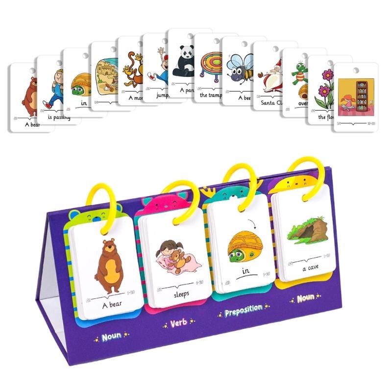 Sentence Flip Charts 80 Vocabulary Building Cards Set Kids Early Learning Card For Preschoolers Sentence Practice 1