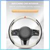 Leather Carbon Fiber Car Steering Wheel Cover Car Accessories For Mitsubishi Lancer Lancer ASX Outlander 2 3 Pajero Mirage Exzos Pajero 4