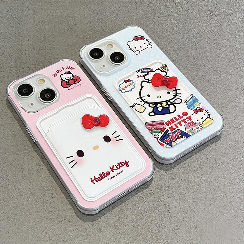 3D Bow Hello Kitty Strap Lanyard Case For Iphone 17 Pro Max 17 Air 16 15 14 12 13 11 Pro Max 16e 15 16 Plus 13 Mini Phone Casing
