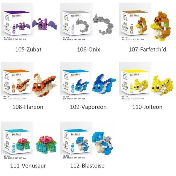 Pokemon Diy Building Blocks Figures Set Pikachu Plastic Toy Model Kids Gift