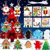 Christmas Crafts For Kids 2D Decorations With Stickers Make Christmas Ornaments For Kids Adults Tree Holiday Classroom Class