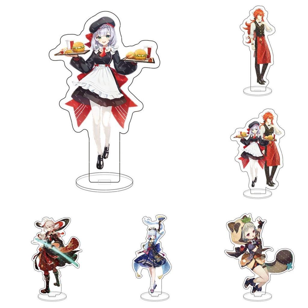 Genshin Impact Acrylic Stand Desktop Decor Featuring Kazuha Venti Klee Hutao Ganyu Paimon For Anime Fans