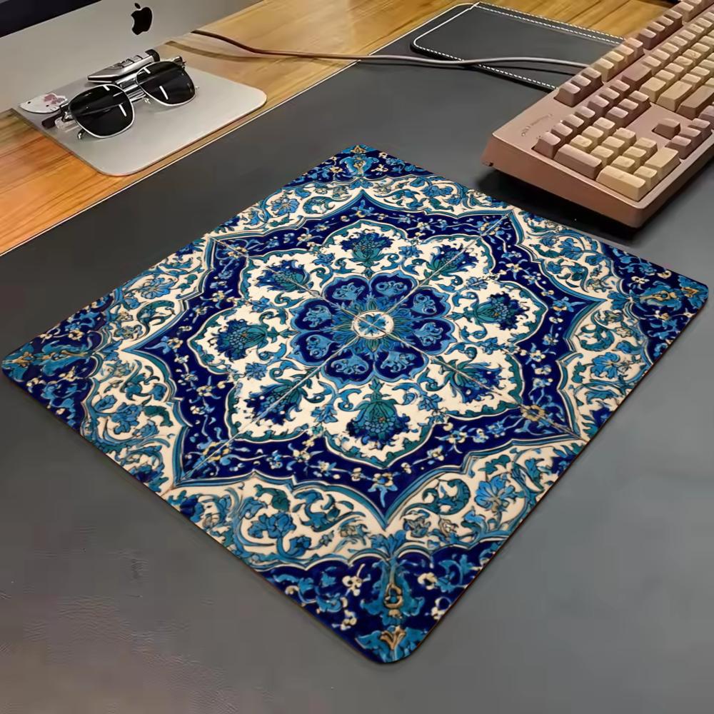 E-sports Bohemian Mandala Small Mouse Pad 45X50 50X50 Gaming Laptop Mousepad Carpet Keyboard Mat Desk Guard Vintage Floral Mat