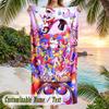 The Amazing Digital Circus Beach Towel, Personalized Custom Text, Quick Dry Soft Large Towel For Swimming Pool Travel