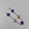 Fashion Four-leaf Clover Bracelet Five-flower Female Hot Stamping Blue Mother-of-pearl 18k Rose Gold High Version CNC Bracelet