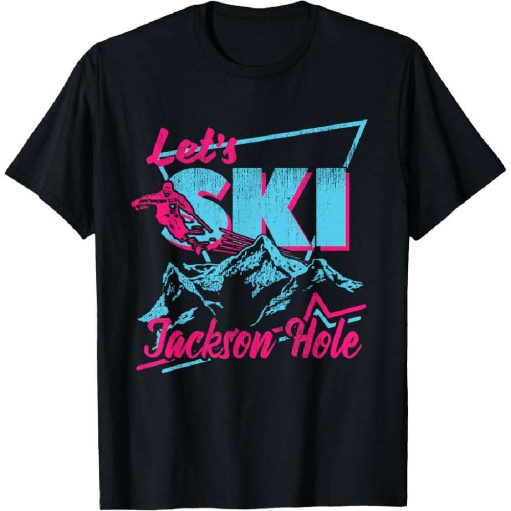 

80s Retro Ski Clothing Jackson Hole Vintage Ski T-Shirt S