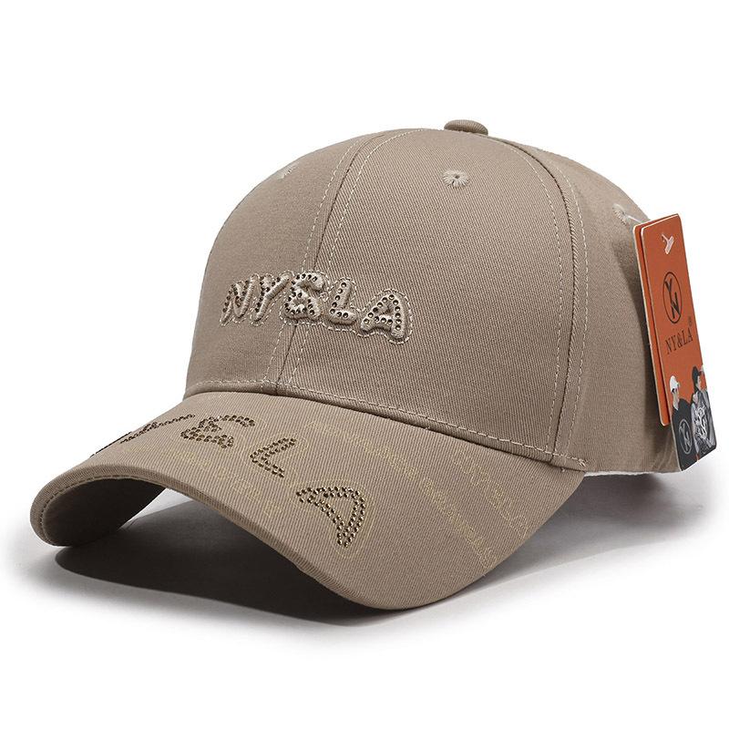 New Embroidery Ball Baseball Cap Sports Sunscreen Men's and Women's Sun Hats Breathable Versatile Casual Duck Tongue