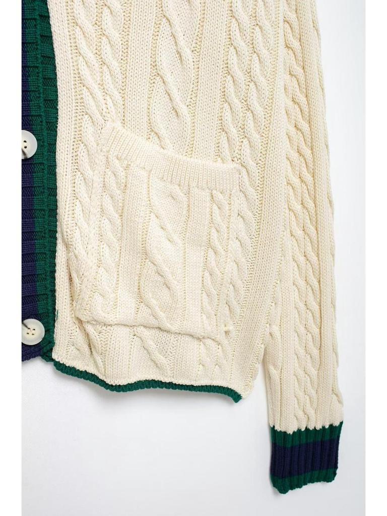 Autumn European & American Women's Street Fashion Cable Knit Cardigan