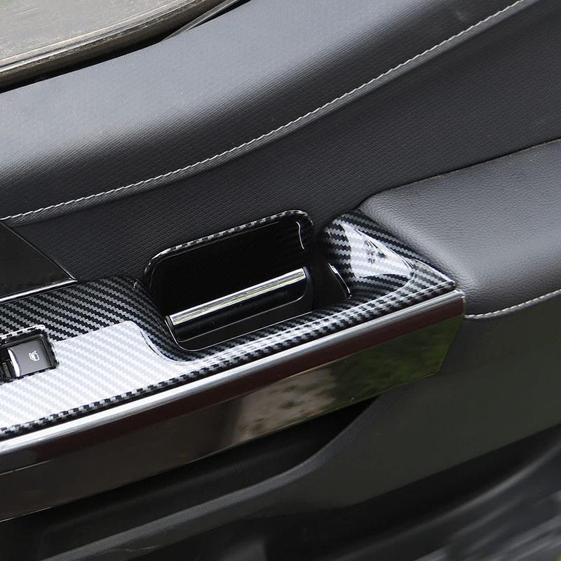 4pcs Carbon Fiber look Front Door Window Switch Panel Cover Trim Interior accessories For Ford F-150 XL/XLT/Tremor -