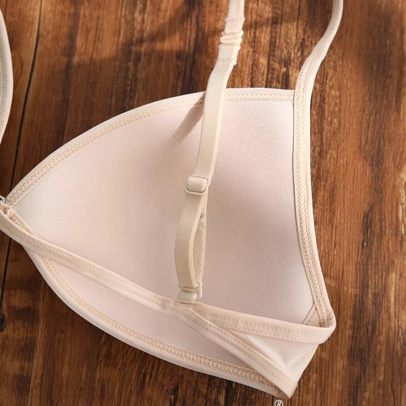 Allofme Women French Triangle Cup Underwear Traceless and Wireless Lingerie Beautiful Back Bra