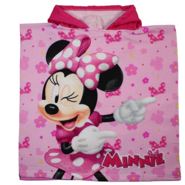 Cape De Bain -Poncho - Disney - Minnie - 100% microfibre - 100 x 50 cm - rose - Couleur:Rose Taille:Taille Unique - Rose
