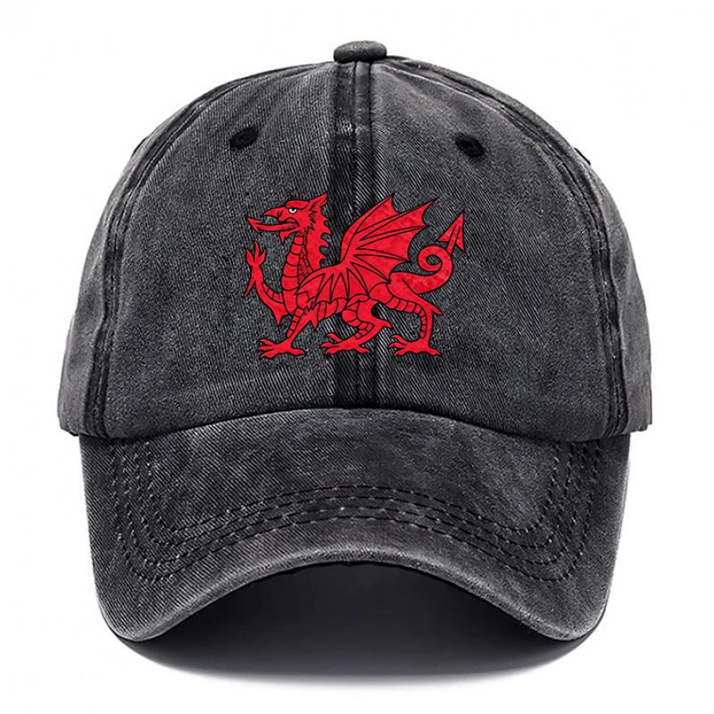 Pc Red Dragon Printed Baseball Hat Casual Washed Hats for Men Hat for Women Breathable Baseball Caps Outdoor Hat Adjustabl