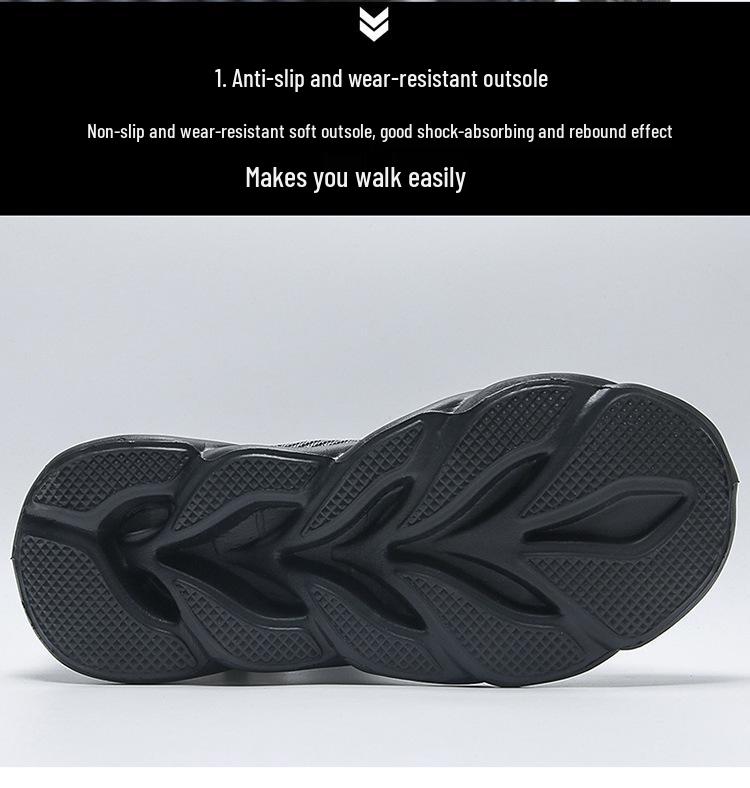 Men's 48 Size Flyknit Breathable Mesh Casual Shoes - Spring/Summer Trendy with Twisted Sole and Shock Absorption.