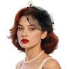 Fashionable Mesh Veil Headpiece Comfortable Hair Accessory Hat Clip Headwear for Themed Parties Weddings Daily Wear