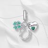 Grüne Farbe Charms Fit Armbänder 925 Silber Avocado Klee Perle Kaktus Chamäleon Zirkon DIY Schmuck Charme