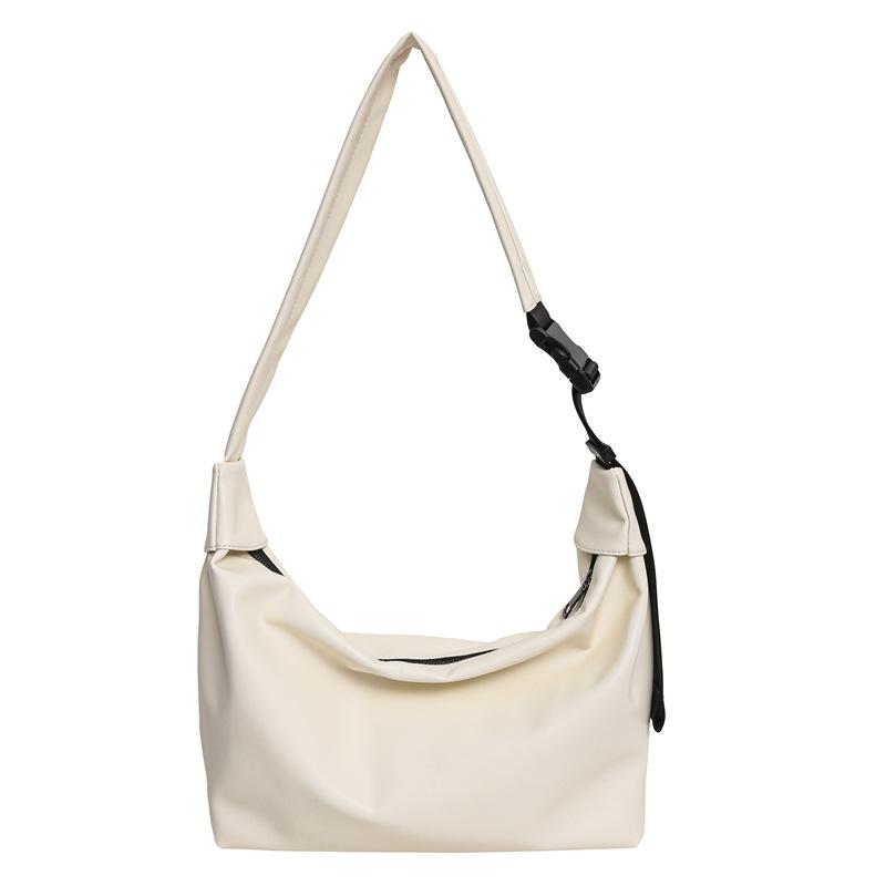 Simple soft-faced men's and women's bags, new retro fashion trendy large-capacity solid-color shoulder messenger bags