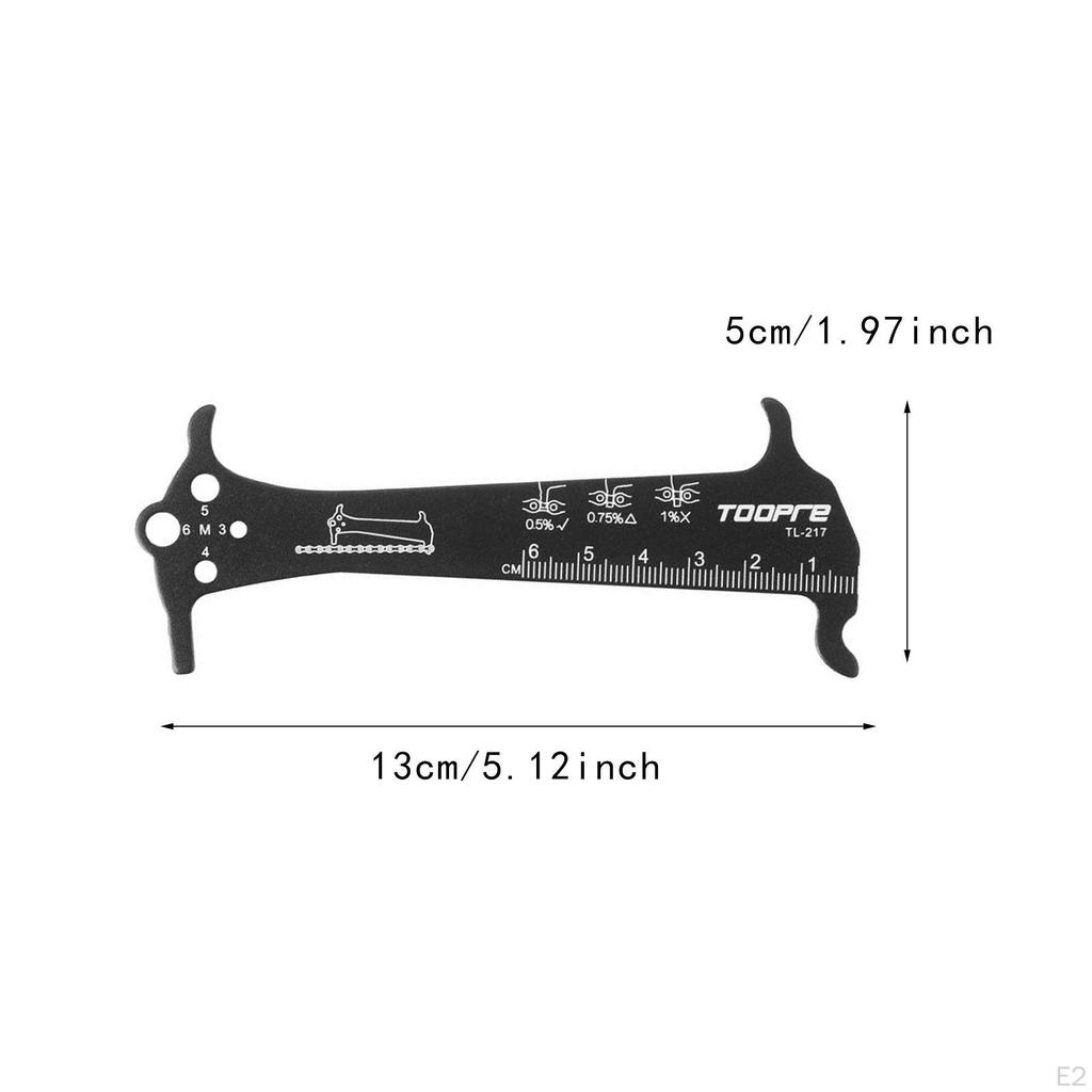 Bicycle Chain Checker 3 In 1 Wear Indicator Measuring Tool Ruler Professional