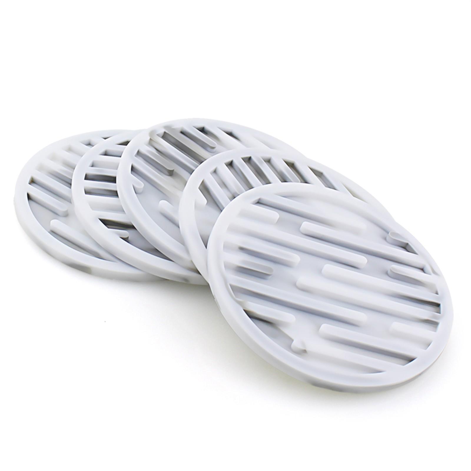 

Полосатый термостойкий пищевой безопасный силиконовый коврик, подходящий для любого типа рабочего стола I белый