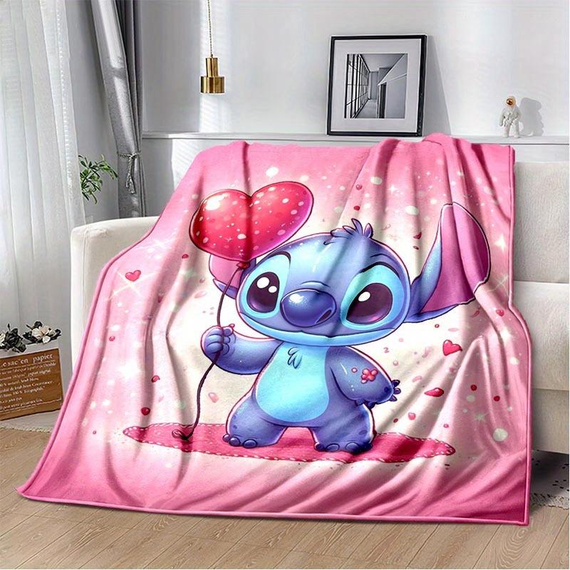 1pc Stitch Printing Blanket - Soft, All-Season Throw for Office Blanket, Personalized Gift with Adorable Cartoon Design