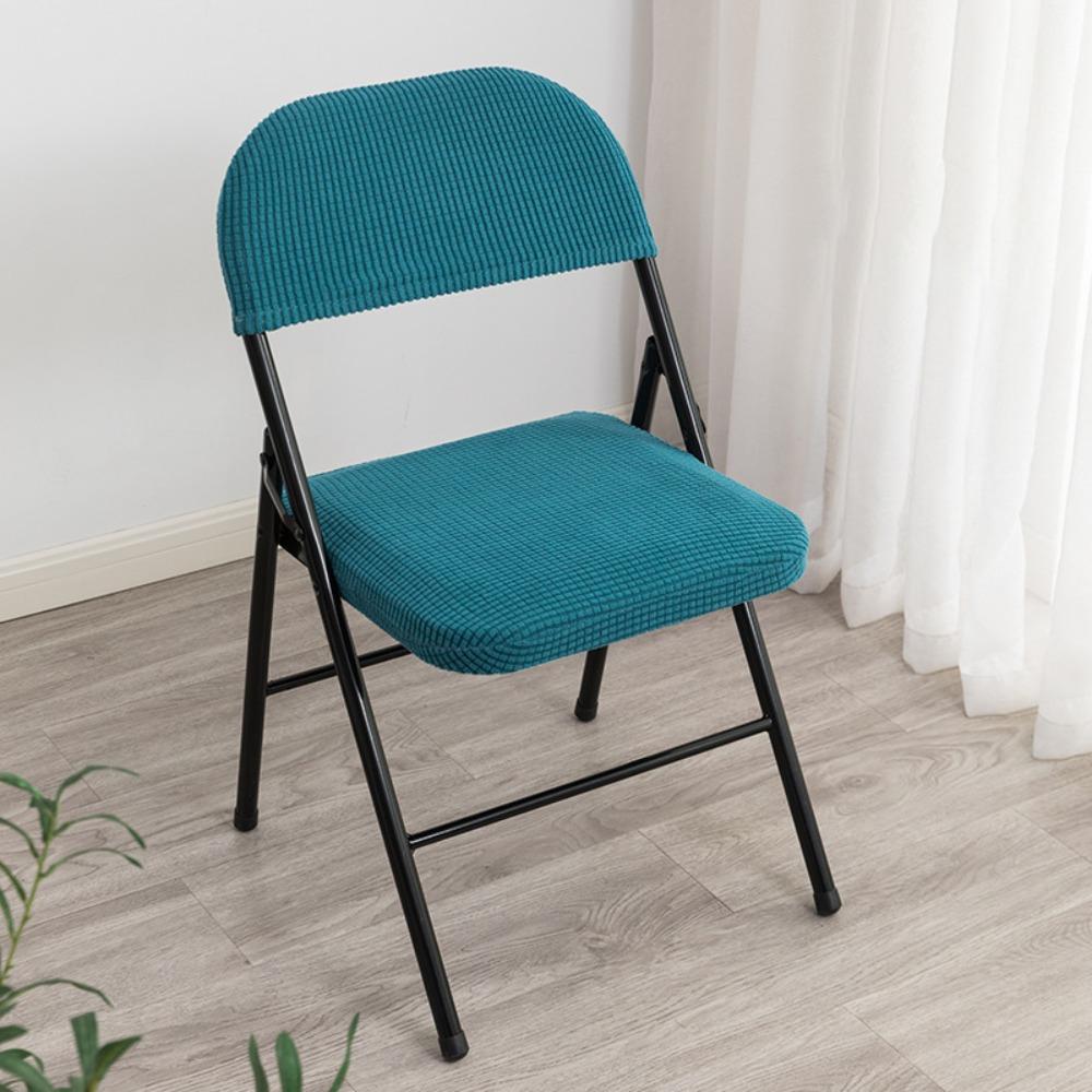 Nouvelles Housses de Chaise de Salle à Manger Élastiques Pliantes Anti-poussière Universelles Housse de Siège en Polaire