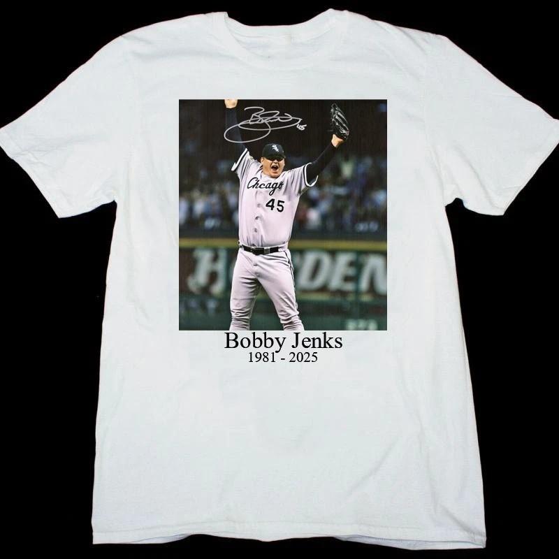 Bobby Jenks 1981 - 2025 Signed Cotton White All Size T Shirt Unisex T-Shirt S