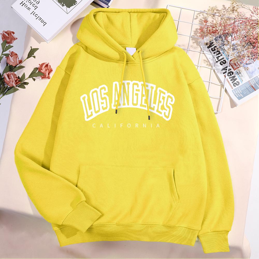 Los Angeles California City Hoody Men Women Creativity Crewneck Clothing Fashion Pullover Hoody Autumn Fleece Warm Streetwear