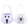 Huaqianguhh Cute Halloween Treat or Trick Bag with Handle for Kids, Reusable Non Woven Candy Goodie Bag, Soft Handbag Basket Party Favors