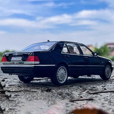 1:24 Mercedes Benz W140 320SEL Classic Limousine Alloy Diecast Model Car Sound &light Desktop Decoration Gift For Friend Present